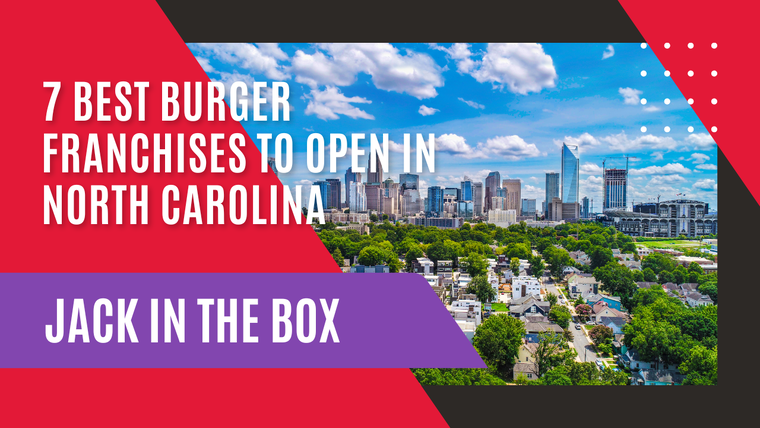 Best burger franchises to open in North Carolina with image of Charlotte, North Carolina city skyline.