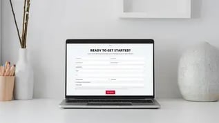 A Laptop showing the Jack in the Box Inquiry Form