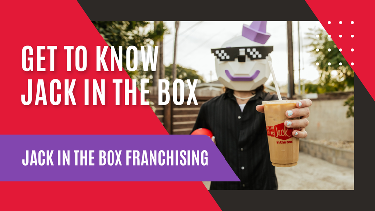 Get to know Jack in the Box Franchising - Jack in the Box wearing sunglasses holding an iced coffee