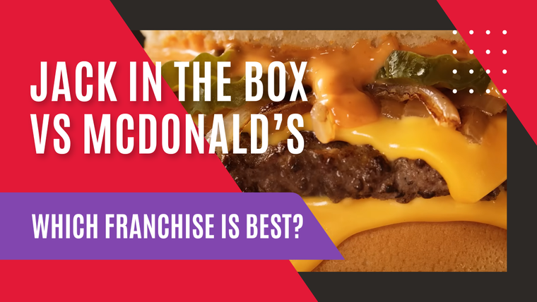 Close up of Jack in the Box cheeseburger. Jack in the Box vs McDonald's.