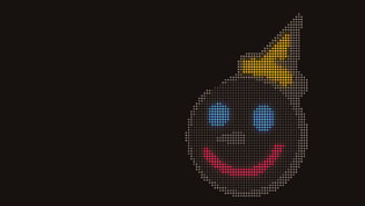 Jack in the Box brand mark rendered as a dot constellation