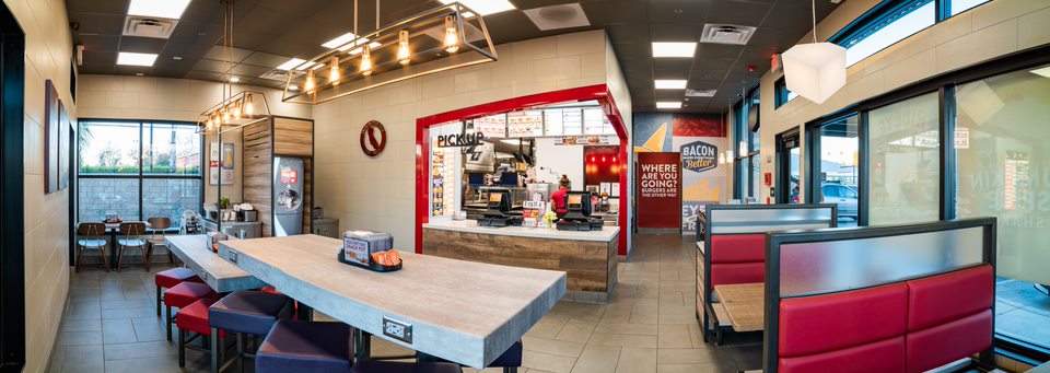 Interior of Jack in the Box store