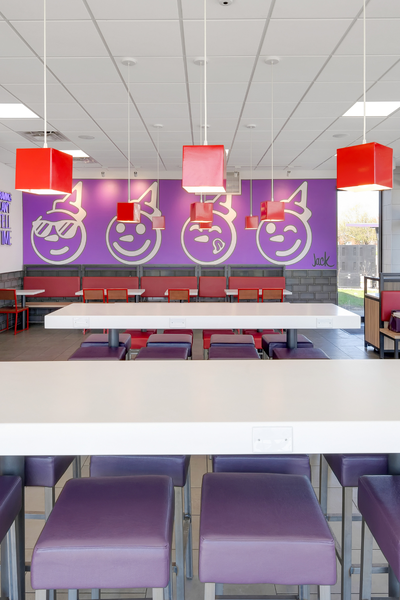 A Vibrant Burger Franchise Building Interior